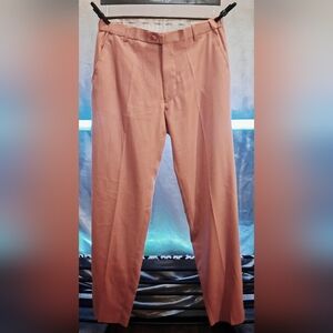 Silversilk Mens Dress Pants 34x36 Pleated Front Formal Trousers Pink NWT